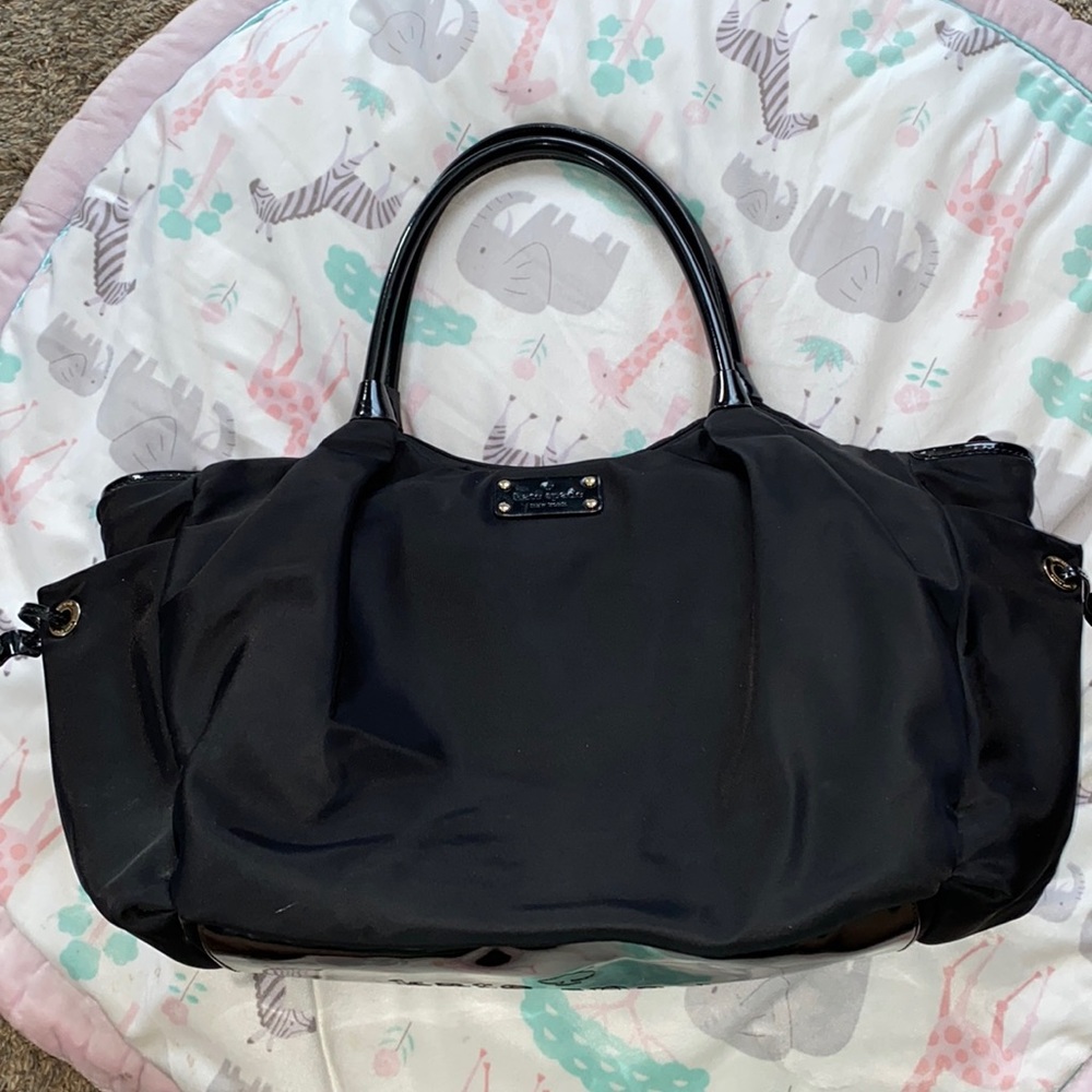 Kate spade diaper bag!! Black, with green inside lining!